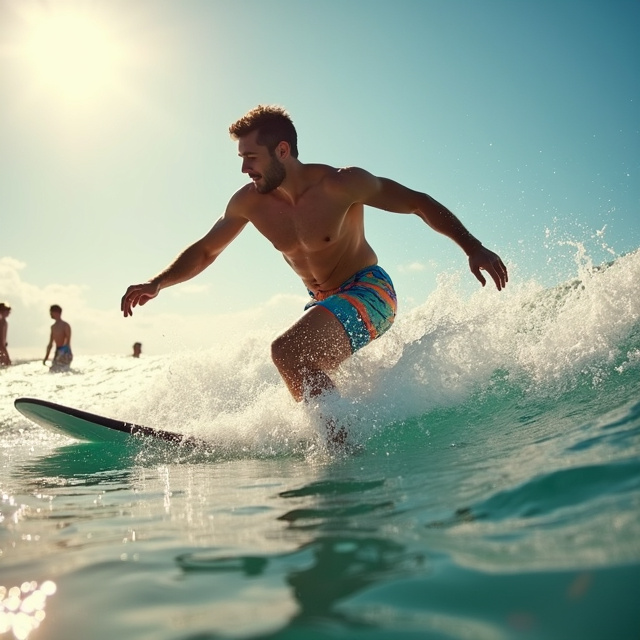 This Water-Resistant Swim Trunks for Men Gave "Main Character Energy"