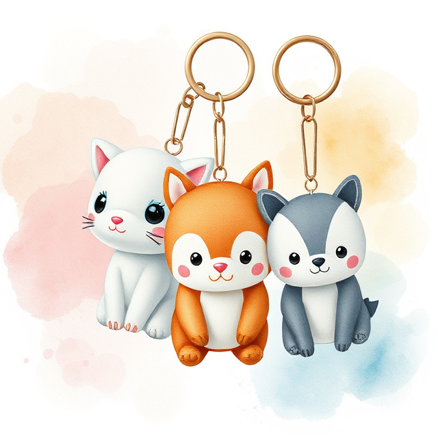 Animal Plush Keychains