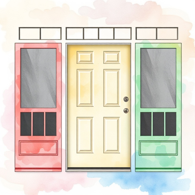 Screened Exterior Doors