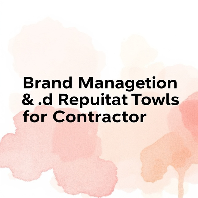 Brand Management & Reputation Tools for Contractors