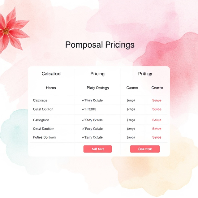 Proposal Tools with Interactive Pricing Tables