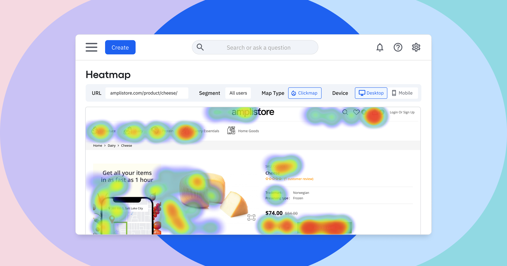 Amplitude's Website Heatmap Tool