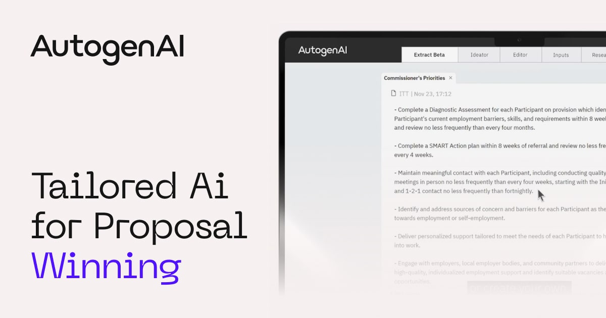AutogenAI Proposal Writing