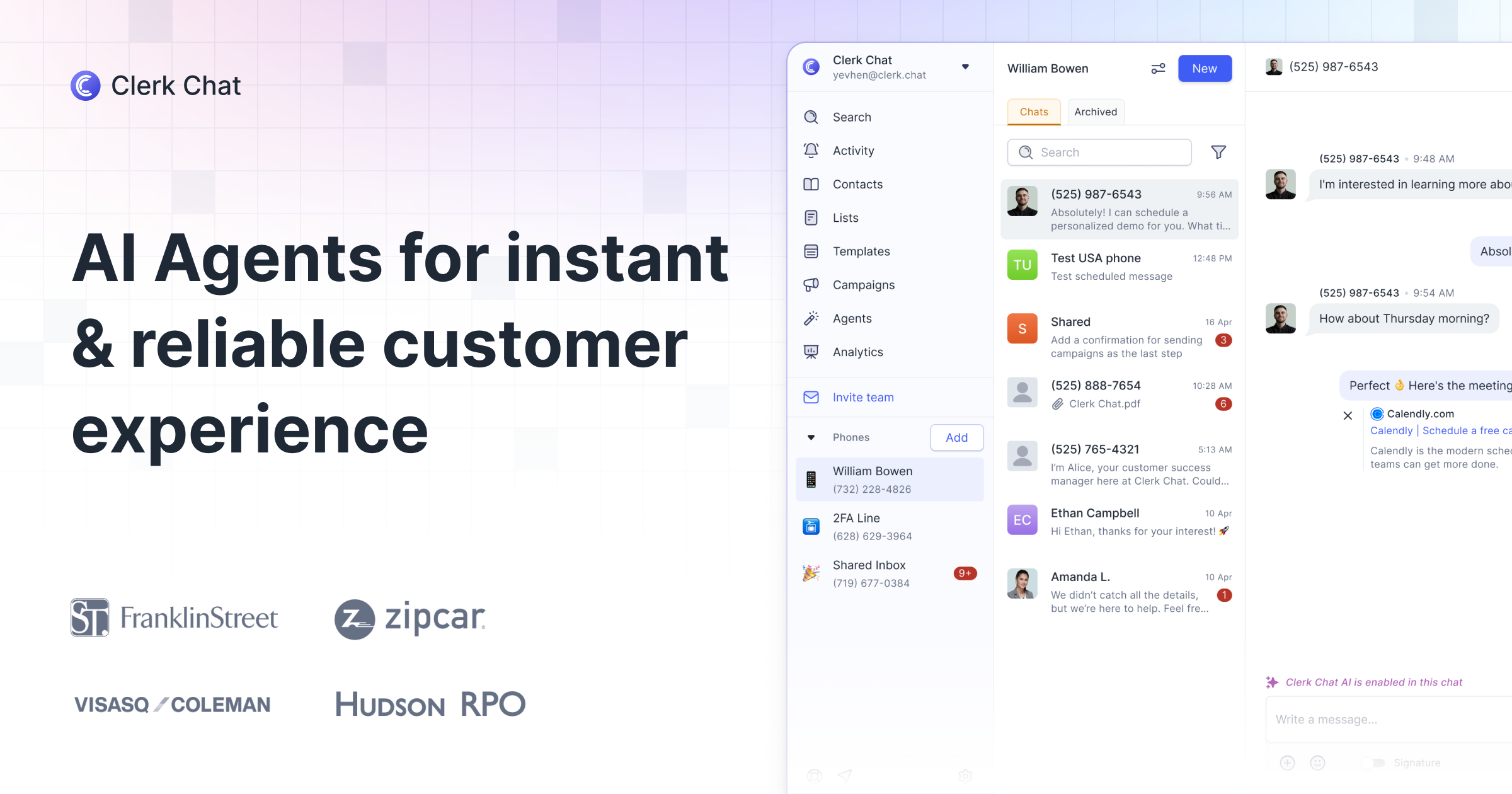 Clerk Chat for Recruiters