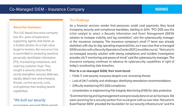 Co-Managed SIEM Solution
