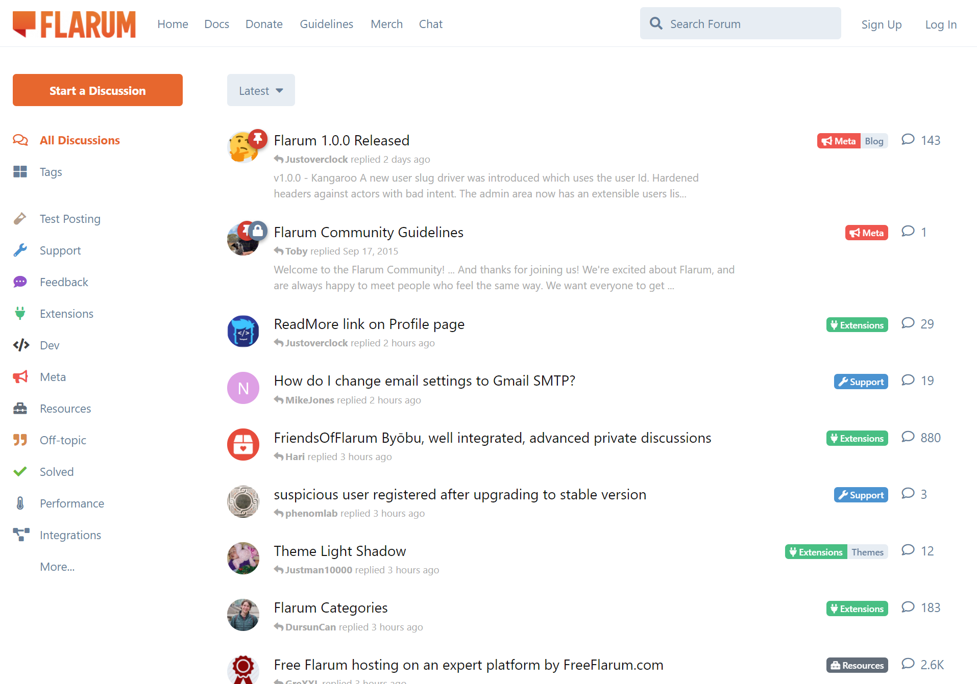 Flarum Community Framework