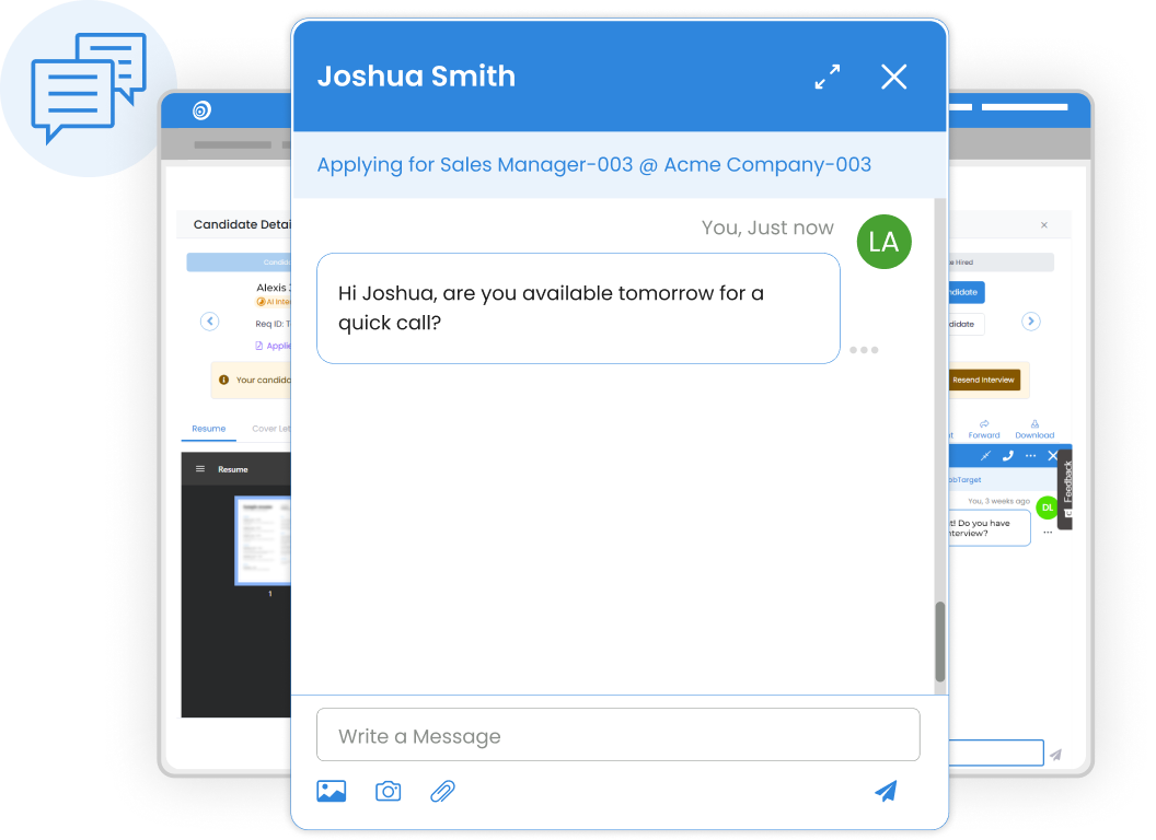 JobTarget Candidate Messaging