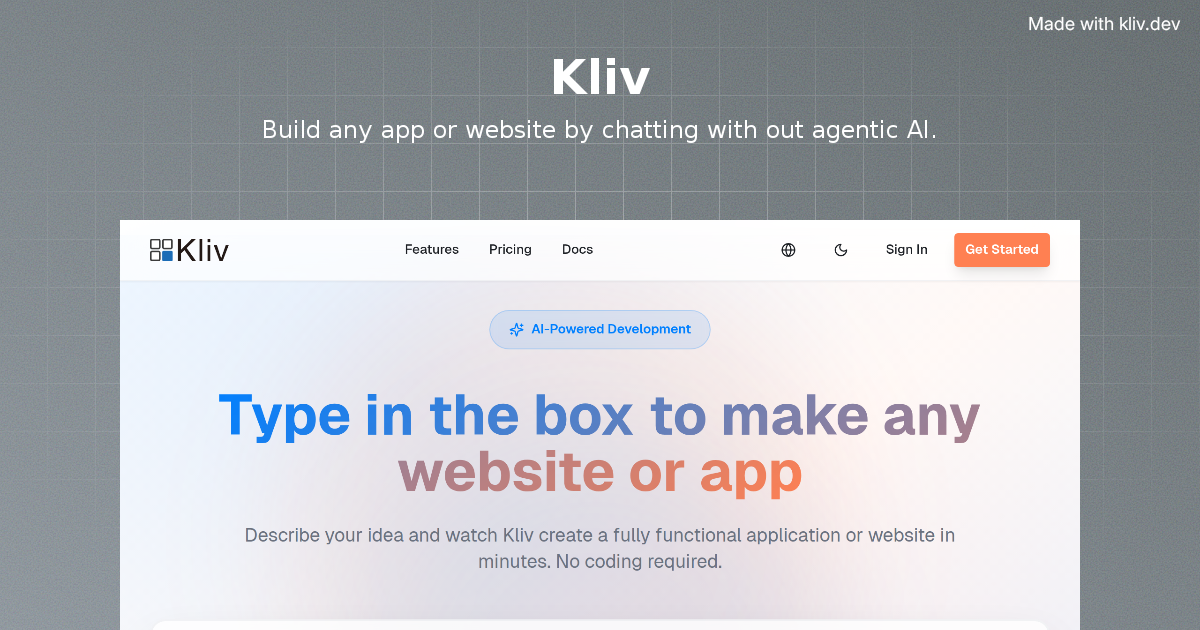 Kliv Plumber Website Builder