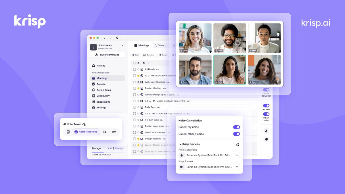 Krisp Teams AI Note-taker