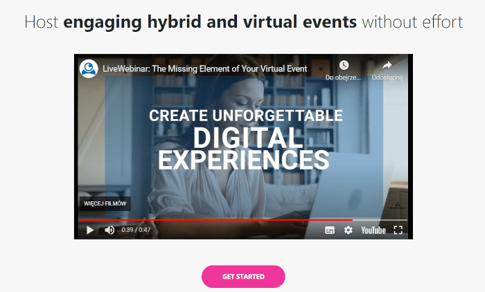 LiveWebinar Virtual Events Platform