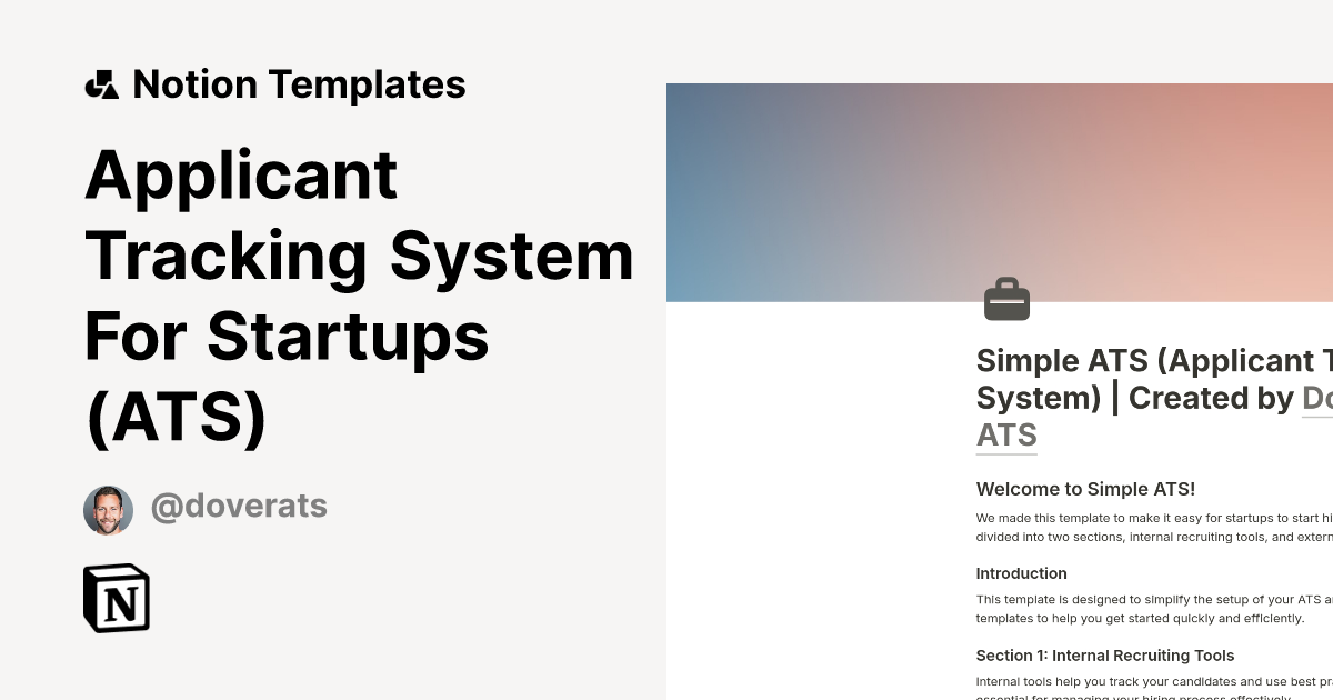 Notion ATS for Startups