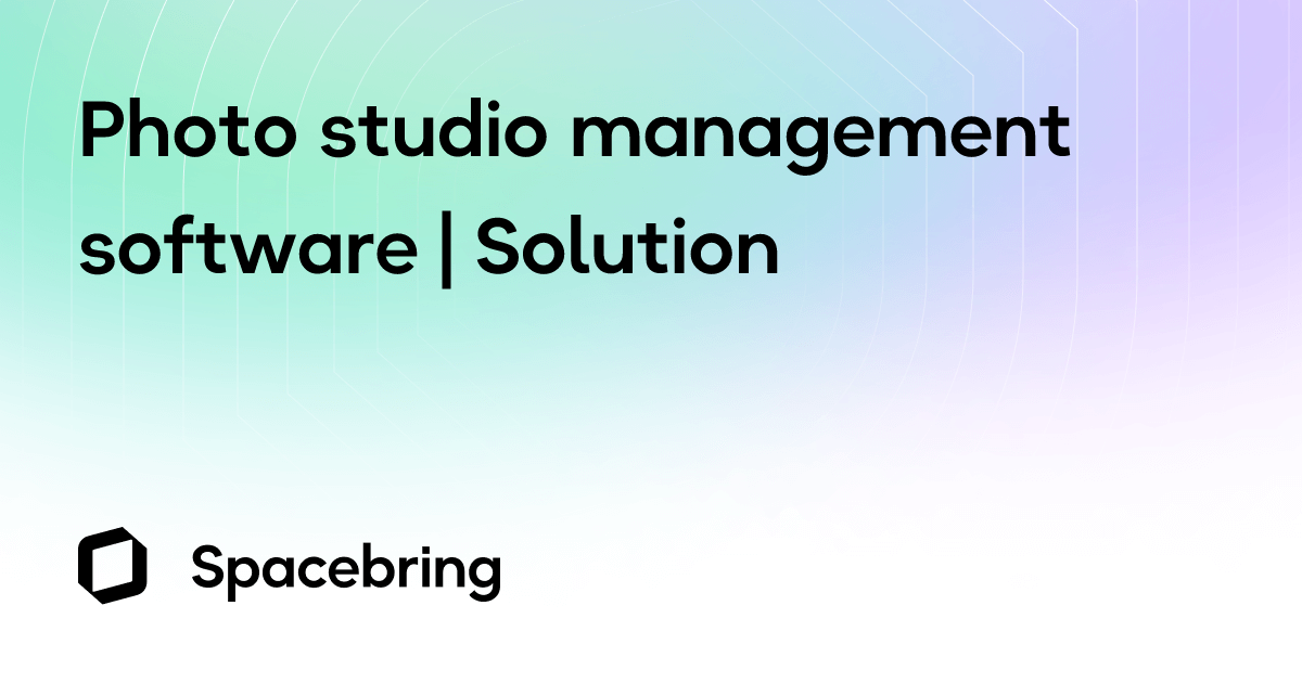 Photo studio management software | Solution