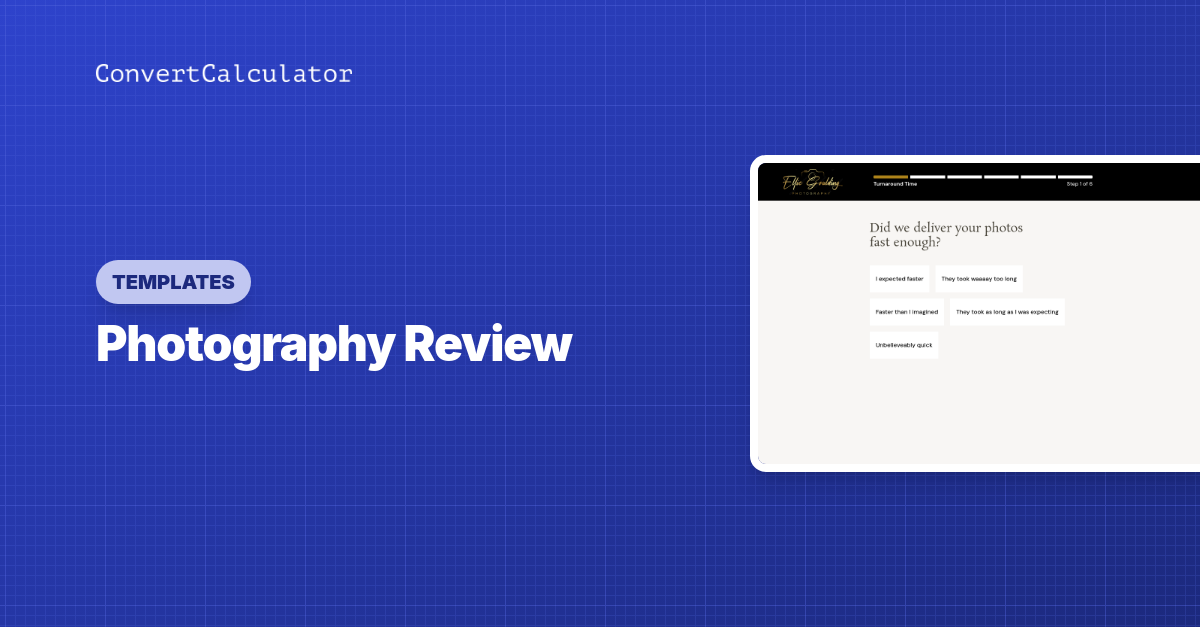 Photography Feedback Survey