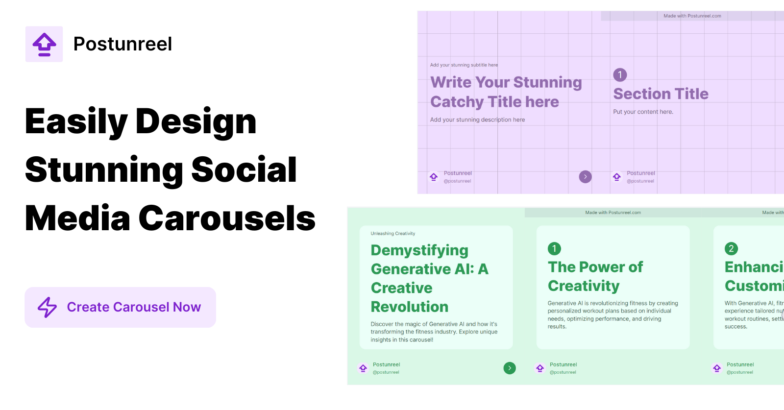 Postunreel AI Carousel Maker