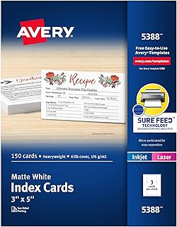 Avery Printable 3x5 Index Cards