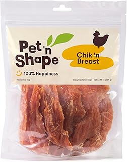 Pet 'n Shape Chik 'n Breast Jerky Dog Treats - 1 Pound