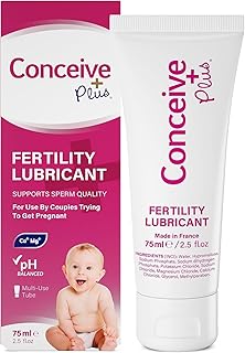 Conceive Plus Fertility Lubricant | for Use by Couples Trying to Conceive | Water Based Lube Gel with Magnesium & Calcium | pH Balanced Personal Lubricant for Women - 75 ml / 2.5 Fl Oz