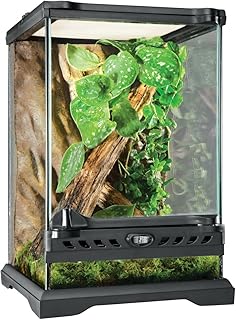 Exo Terra Glass Natural Terrarium Kit, for Reptiles and Amphibians, Nano Tall, 8 x 8 x 12 inches, PT2601A1