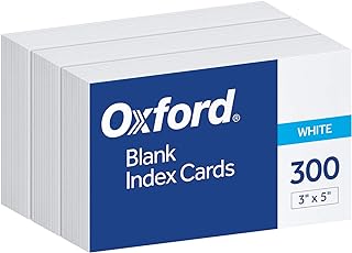 Oxford Ruled White Index Cards