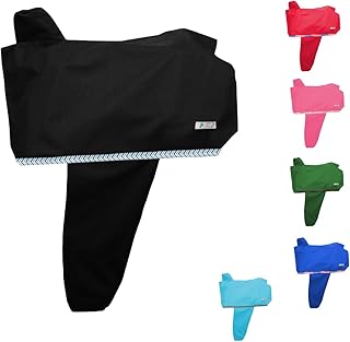 Tahoe Premium Heavy Duty Nylon Waterproof Western Saddle Cover With Six Elastic Holding Straps and Stirrup Covers - Fits Most Saddle Sizes and Types - Multiple Colors Available