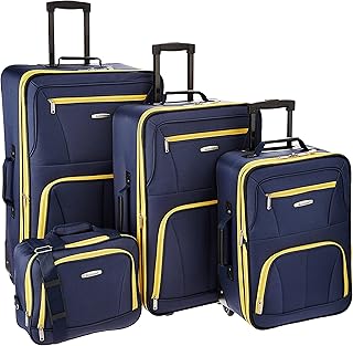 Rockland 4-Piece Navy Luggage Set