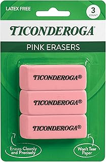 Ticonderoga Pink Wedge Erasers