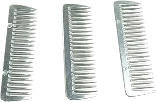 3PCS Stainless Metal Pulling Combs Horse Mane Tail Mini Pocket Combs 4013 &hellip;