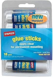 Staples Clear Washable Glue Sticks