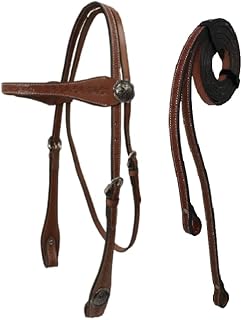 Tahoe Hand-Tooled Barbwire Headstall