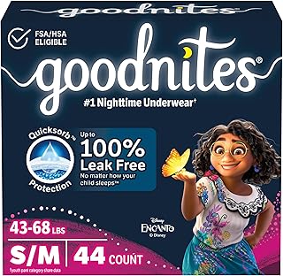 Goodnites Girls' Bedwetting Underwear S/M