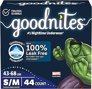 Goodnites Boys' Bedwetting Underwear S/M