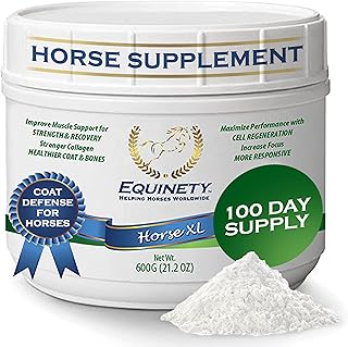 100-Day Supply Horse XL Supplement &ndash; Amino Acids for Cellular Repair, Coat Defense, Weight Gain, Joint & Hoof Support &ndash; No Soy/Sugar &ndash; Equine Supplements for Muscle, Immune Support & Overall Health