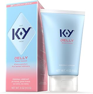 K-Y Jelly Personal Lubricant, Body-Friendly Water-Based Formula, Safe for Anal Sex, Safe to Use with Latex Condoms. Glide into a Wetter, Better Experience Every Day. for Men, Women, Couples, 4 FL OZ