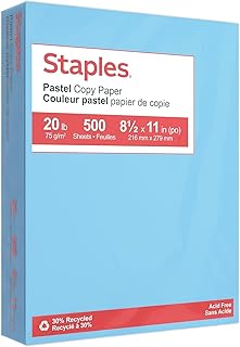 Staples Pastel Recycled Paper