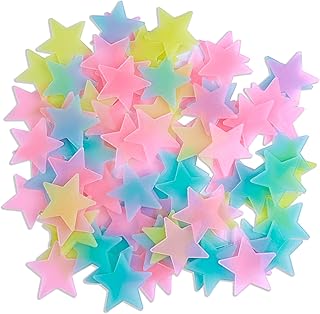 Glowing Colorful Stars Wall Stickers