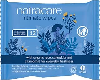 Natracare Organic Cotton Intimate Wipes, 12 Count