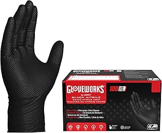GLOVEWORKS HD Black Nitrile Gloves