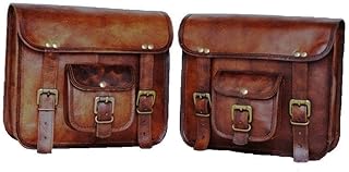 Motorcycle Leather Saddle Panniers