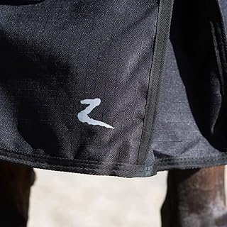 HORZE Nevada Heavy Weight 1200D Waterproof Horse Winter Turnout Blanket (400g Fill) - Black - 72 in