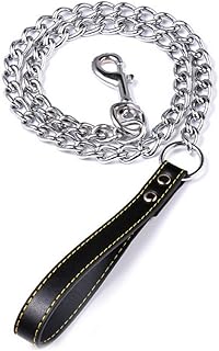 SGODA Chain Leash with Leather