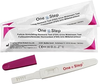 One Step Female Fertility Test Midstream, 2 Test Pack, Peri Menopausal, Menopause Testing Kit, Home Urine FSH Test