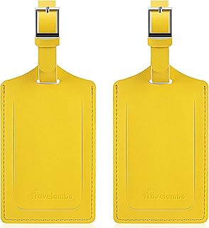 Travelambo Faux Leather Luggage Tags