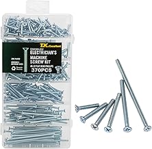T.K.Excellent Flat Head Phillips Electrician's Machine Screw Kit,370 Pcs