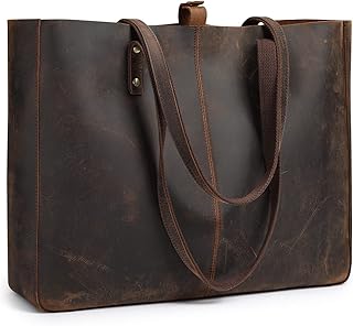 S-ZONE Leather Tote Bag