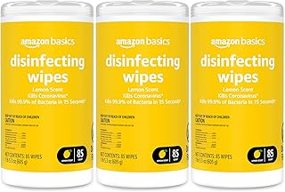 Amazon Basics Lemon Disinfecting Wipes