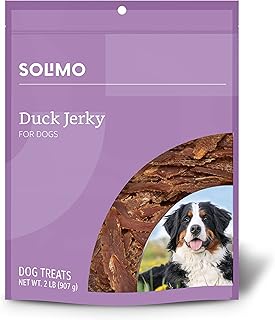 Amazon Brand - Solimo Duck Jerky Dog Treats,2 pounds
