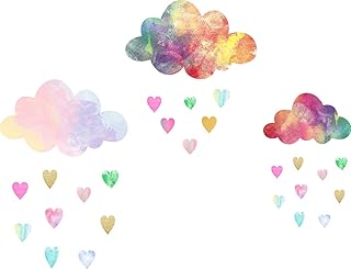 Baby Room Cloud & Heart Decals