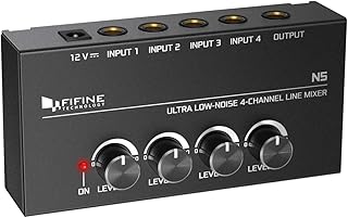 FIFINE 4-Channel Mini Audio Mixer