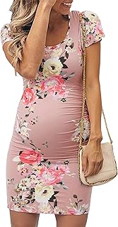MUSIDORA Maternity Floral Bodycon Dress