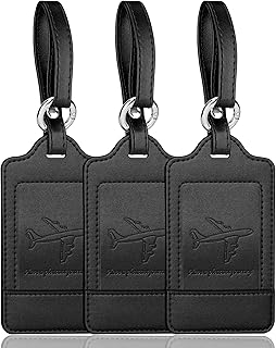 Teskyer PU Leather Luggage Tags